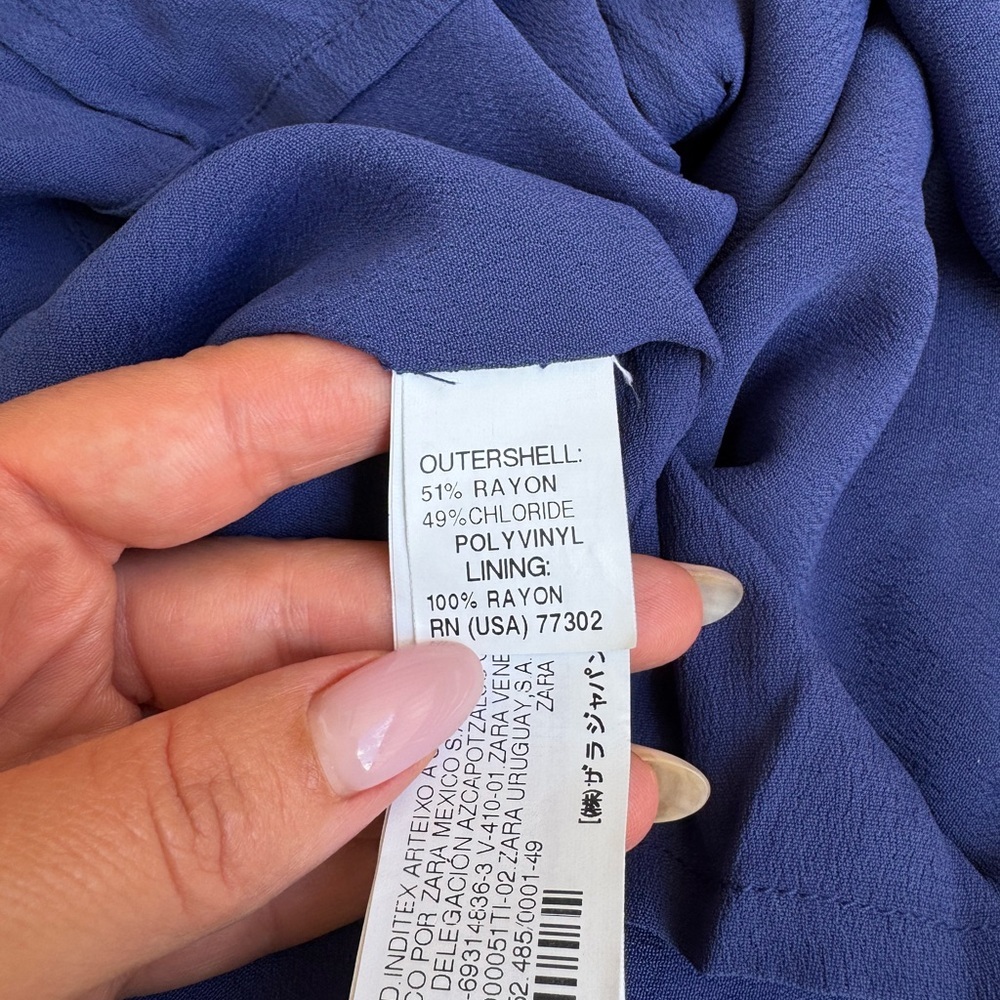 Zara Embellished Blue Dress with Sequin Design - Picture 10 of 10